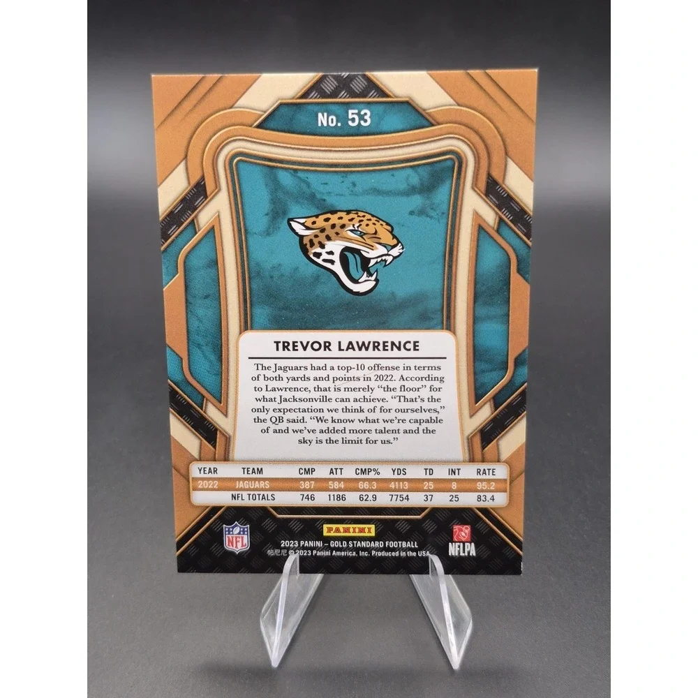 2023‎ Panini Gold Standard Trevor Lawrence #53 White Gold /49 Jaguars